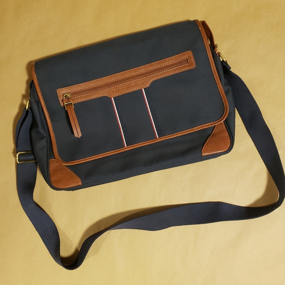 Stylish Black and Brown Men's Messenger Bag